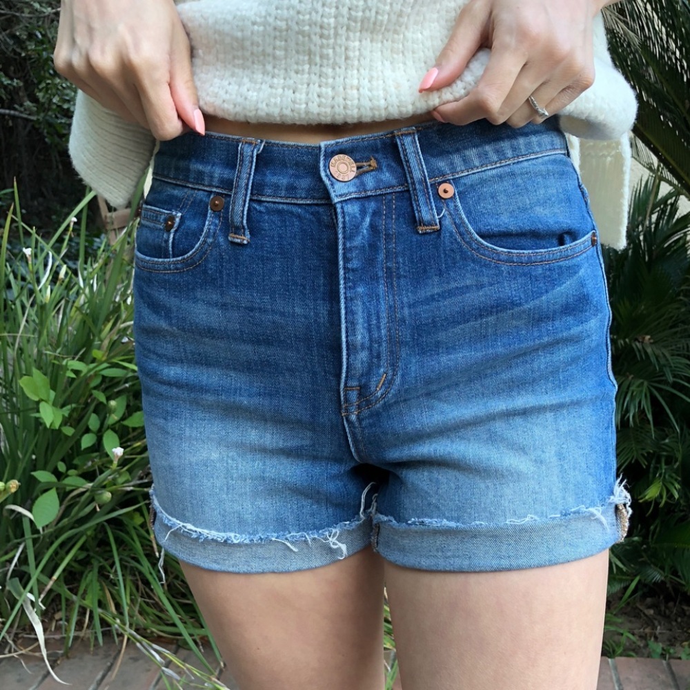 Madewell denim mid rise cut-off shorts size 24